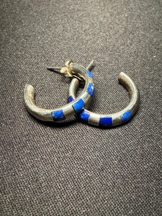 Other Jewelry - Vintage 925 Tested Silver Half Hoop Earrings